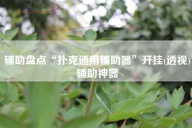 辅助盘点“扑克通用辅助器”开挂(透视)辅助神器 辅助盘点“扑克通用辅助器”开挂(透视)辅助神器