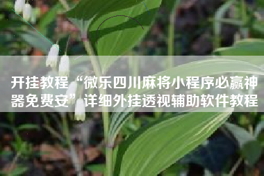 开挂教程“微乐四川麻将小程序必赢神器免费安”详细外挂透视辅助软件教程 开挂教程“微乐四川麻将小程序必赢神器免费安”详细外挂透视辅助软件教程