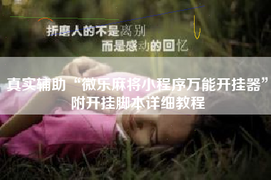 真实辅助“微乐麻将小程序万能开挂器”附开挂脚本详细教程