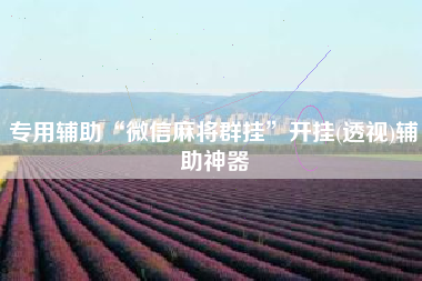 专用辅助“微信麻将群挂”开挂(透视)辅助神器 专用辅助“微信麻将群挂”开挂(透视)辅助神器