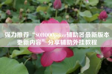 强力推荐“SOHOOOpoker辅助器最新版本更新内容”分享辅助外挂教程 强力推荐“SOHOOOpoker辅助器最新版本更新内容”分享辅助外挂教程