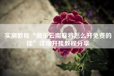 实测教程“微乐云南麻将怎么开免费的挂”详细开挂教程分享 实测教程“微乐云南麻将怎么开免费的挂”详细开挂教程分享