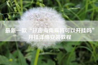 最新一款“琼崖海南麻将可以开挂吗”开挂详细安装教程 最新一款“琼崖海南麻将可以开挂吗”开挂详细安装教程