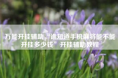 万能开挂辅助“谁知道手机麻将能不能开挂多少钱”开挂辅助教程