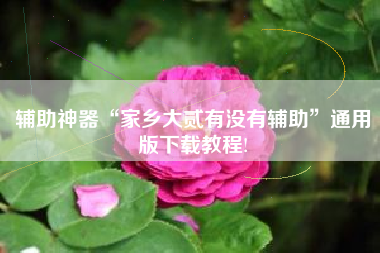 辅助神器“家乡大贰有没有辅助”通用版下载教程!