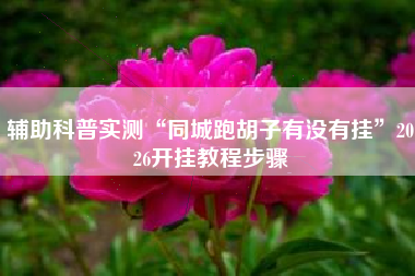 辅助科普实测“同城跑胡子有没有挂”2026开挂教程步骤