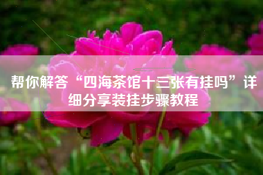 帮你解答“四海茶馆十三张有挂吗”详细分享装挂步骤教程