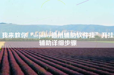 我来教你“wepoker德州辅助软件挂”开挂辅助详细步骤