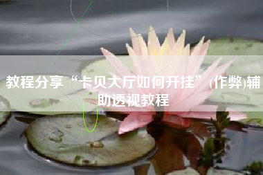 教程分享“卡贝大厅如何开挂”(作弊)辅助透视教程