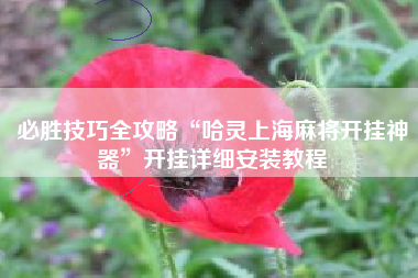 必胜技巧全攻略“哈灵上海麻将开挂神器”开挂详细安装教程 必胜技巧全攻略“哈灵上海麻将开挂神器”开挂详细安装教程