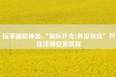 玩家辅助神器:“星际扑克2有没有挂”开挂详细安装教程