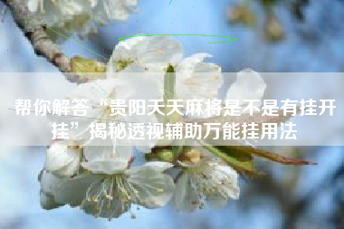 帮你解答“贵阳天天麻将是不是有挂开挂”揭秘透视辅助万能挂用法
