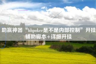 助赢神器“hhpoker是不是内部控制”开挂辅助脚本+详细开挂