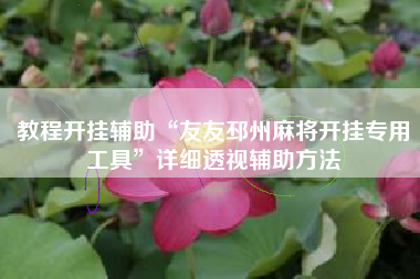 教程开挂辅助“友友邳州麻将开挂专用工具”详细透视辅助方法