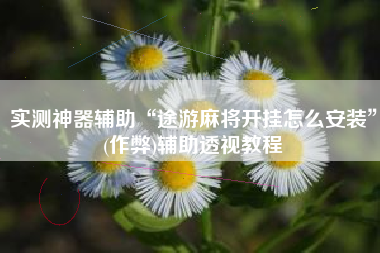实测神器辅助“途游麻将开挂怎么安装”(作弊)辅助透视教程