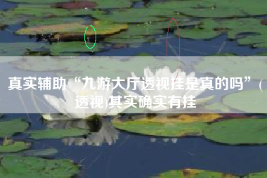 真实辅助“九游大厅透视挂是真的吗”(透视)其实确实有挂