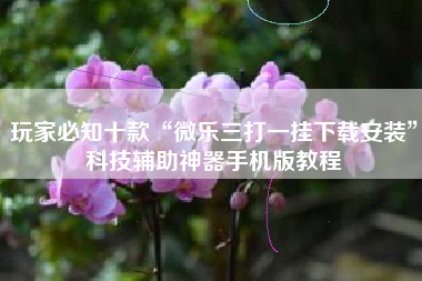 玩家必知十款“微乐三打一挂下载安装”科技辅助神器手机版教程 玩家必知十款“微乐三打一挂下载安装”科技辅助神器手机版教程