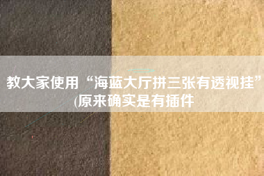 教大家使用“海蓝大厅拼三张有透视挂”(原来确实是有插件