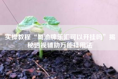 实操教程“蜀渝牌乐汇可以开挂吗”揭秘透视辅助万能挂用法