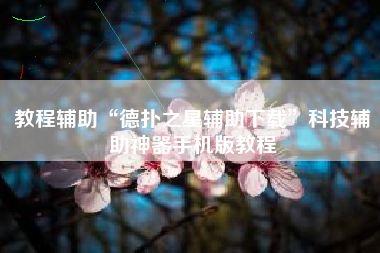 教程辅助“德扑之星辅助下载”科技辅助神器手机版教程 教程辅助“德扑之星辅助下载”科技辅助神器手机版教程