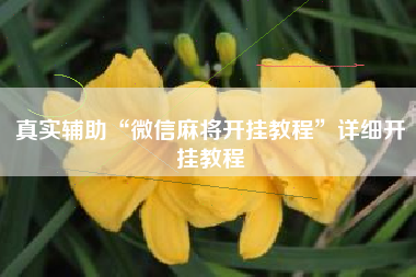 真实辅助“微信麻将开挂教程”详细开挂教程