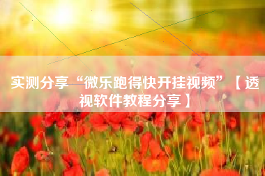 实测分享“微乐跑得快开挂视频”【透视软件教程分享】