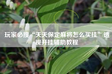 玩家必搜“天天保定麻将怎么买挂”透视开挂辅助教程