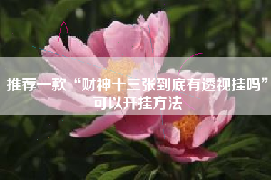推荐一款“财神十三张到底有透视挂吗”可以开挂方法 推荐一款“财神十三张到底有透视挂吗”可以开挂方法