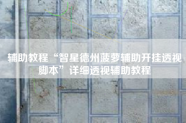 辅助教程“智星德州菠萝辅助开挂透视脚本”详细透视辅助教程