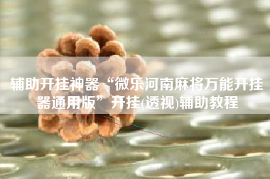 辅助开挂神器“微乐河南麻将万能开挂器通用版”开挂(透视)辅助教程