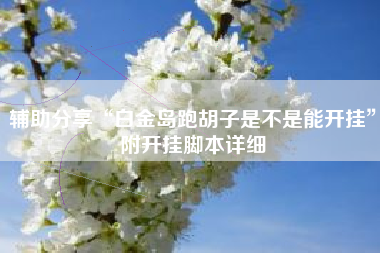 辅助分享“白金岛跑胡子是不是能开挂”附开挂脚本详细 辅助分享“白金岛跑胡子是不是能开挂”附开挂脚本详细