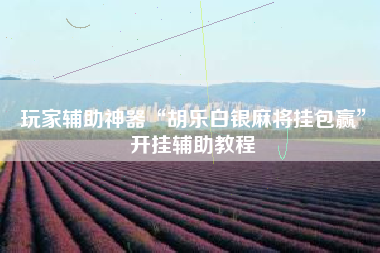 玩家辅助神器“胡乐白银麻将挂包赢”开挂辅助教程