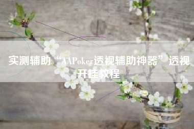 实测辅助“AAPoker透视辅助神器”透视开挂教程 实测辅助“AAPoker透视辅助神器”透视开挂教程