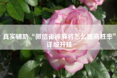 真实辅助“微信雀神麻将怎么提高胜率”详细开挂