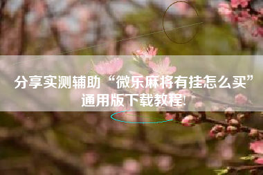 分享实测辅助“微乐麻将有挂怎么买”通用版下载教程! 分享实测辅助“微乐麻将有挂怎么买”通用版下载教程!