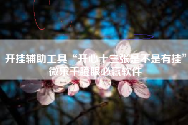 开挂辅助工具“开心十三张是不是有挂”微乐干瞪眼必赢软件