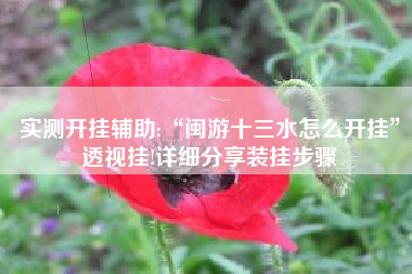 实测开挂辅助:“闽游十三水怎么开挂”透视挂!详细分享装挂步骤