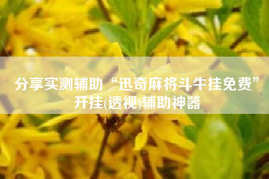 分享实测辅助“迅奇麻将斗牛挂免费”开挂(透视)辅助神器 分享实测辅助“迅奇麻将斗牛挂免费”开挂(透视)辅助神器