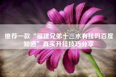 推荐一款“福建兄弟十三水有挂吗百度知道”真实开挂技巧分享 推荐一款“福建兄弟十三水有挂吗百度知道”真实开挂技巧分享