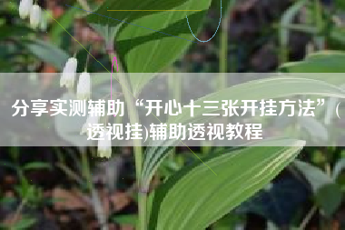 分享实测辅助“开心十三张开挂方法”(透视挂)辅助透视教程 分享实测辅助“开心十三张开挂方法”(透视挂)辅助透视教程