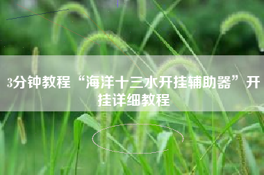 3分钟教程“海洋十三水开挂辅助器”开挂详细教程 3分钟教程“海洋十三水开挂辅助器”开挂详细教程