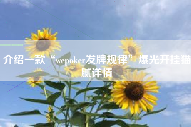 介绍一款“wepoker发牌规律”爆光开挂猫腻详情