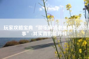 玩家攻略宝典“微乐麻将老是输怎么回事”(其实真的能开挂) 玩家攻略宝典“微乐麻将老是输怎么回事”(其实真的能开挂)