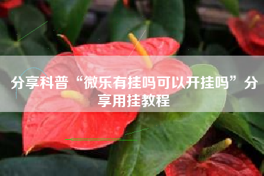 分享科普“微乐有挂吗可以开挂吗”分享用挂教程 分享科普“微乐有挂吗可以开挂吗”分享用挂教程