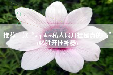 推荐一款“wepoker私人局开挂是真的吗”(必胜开挂神器)