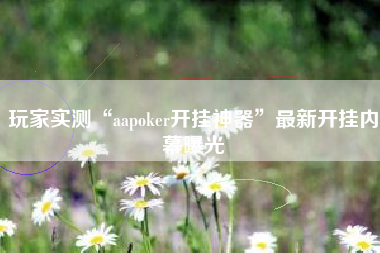 玩家实测“aapoker开挂神器”最新开挂内幕曝光