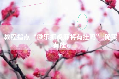 教程指点“微乐抓鸡麻将有挂吗”(确实有挂) 教程指点“微乐抓鸡麻将有挂吗”(确实有挂)
