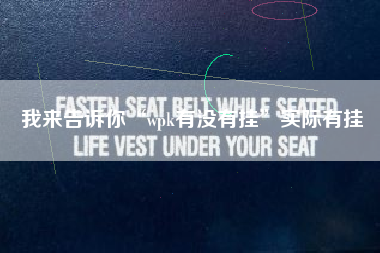 我来告诉你“wpk有没有挂”实际有挂