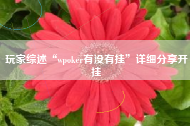 玩家综述“wpoker有没有挂”详细分享开挂