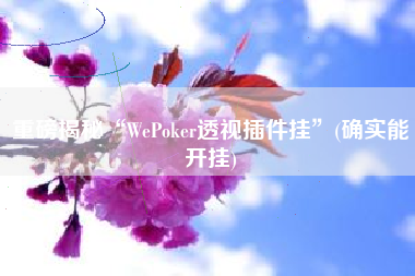 重磅揭秘“WePoker透视插件挂”(确实能开挂) 重磅揭秘“WePoker透视插件挂”(确实能开挂)
